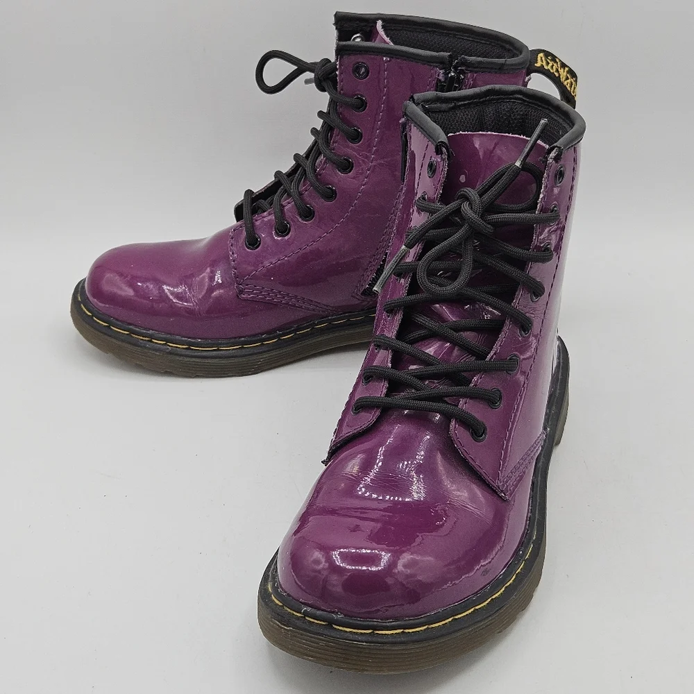Dr Marten Purple Delaey Combat Boots Size 3